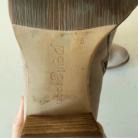 Paul Green Gray taupe suede leather zipper buckle ankle boots size: 7.5US/ 5UK - Picture 9 of 10